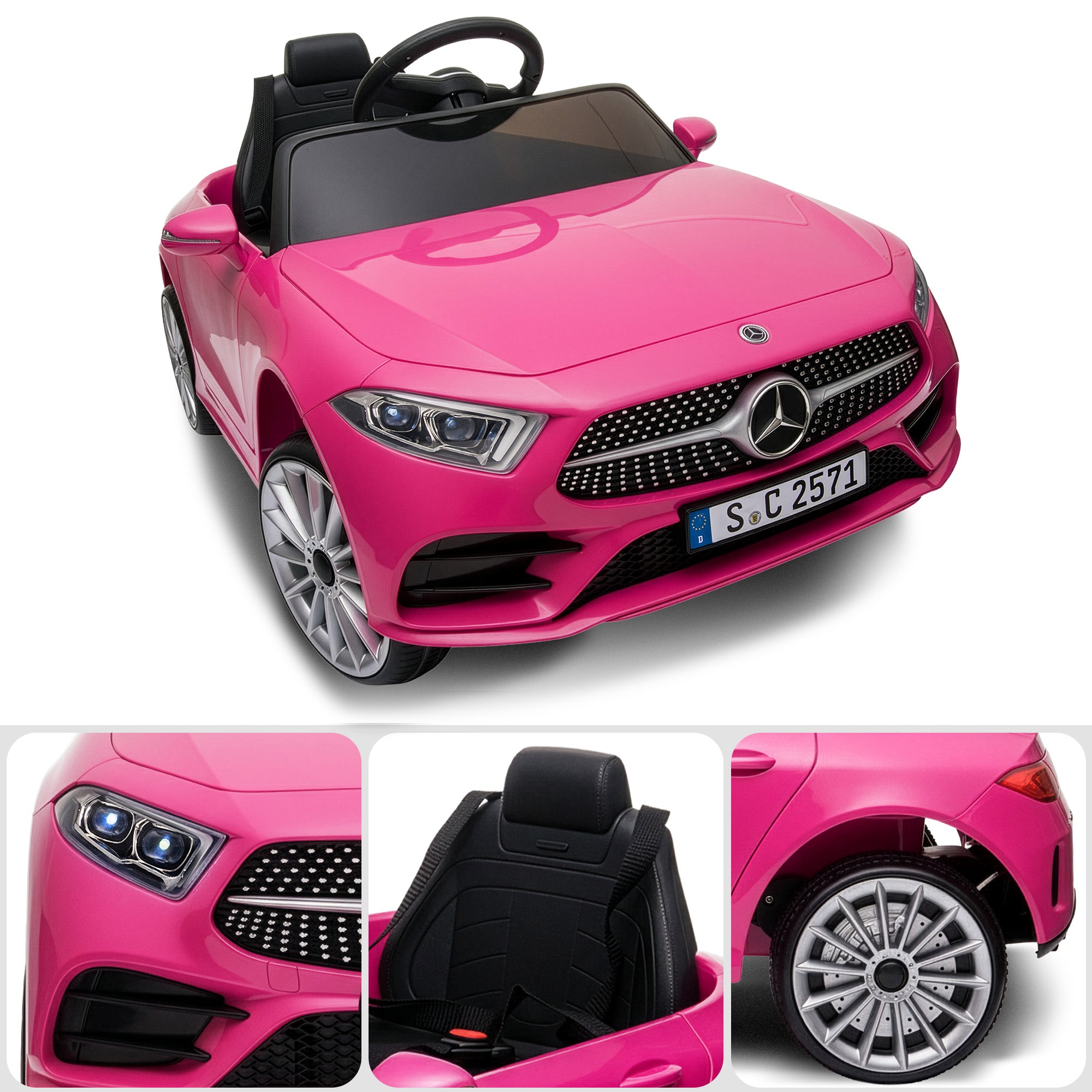 Kahuna Mercedes Benz CLS 350 Kids Electric Ride On Car with Remote Control - Pink V240-CAR-CLS-350-PK