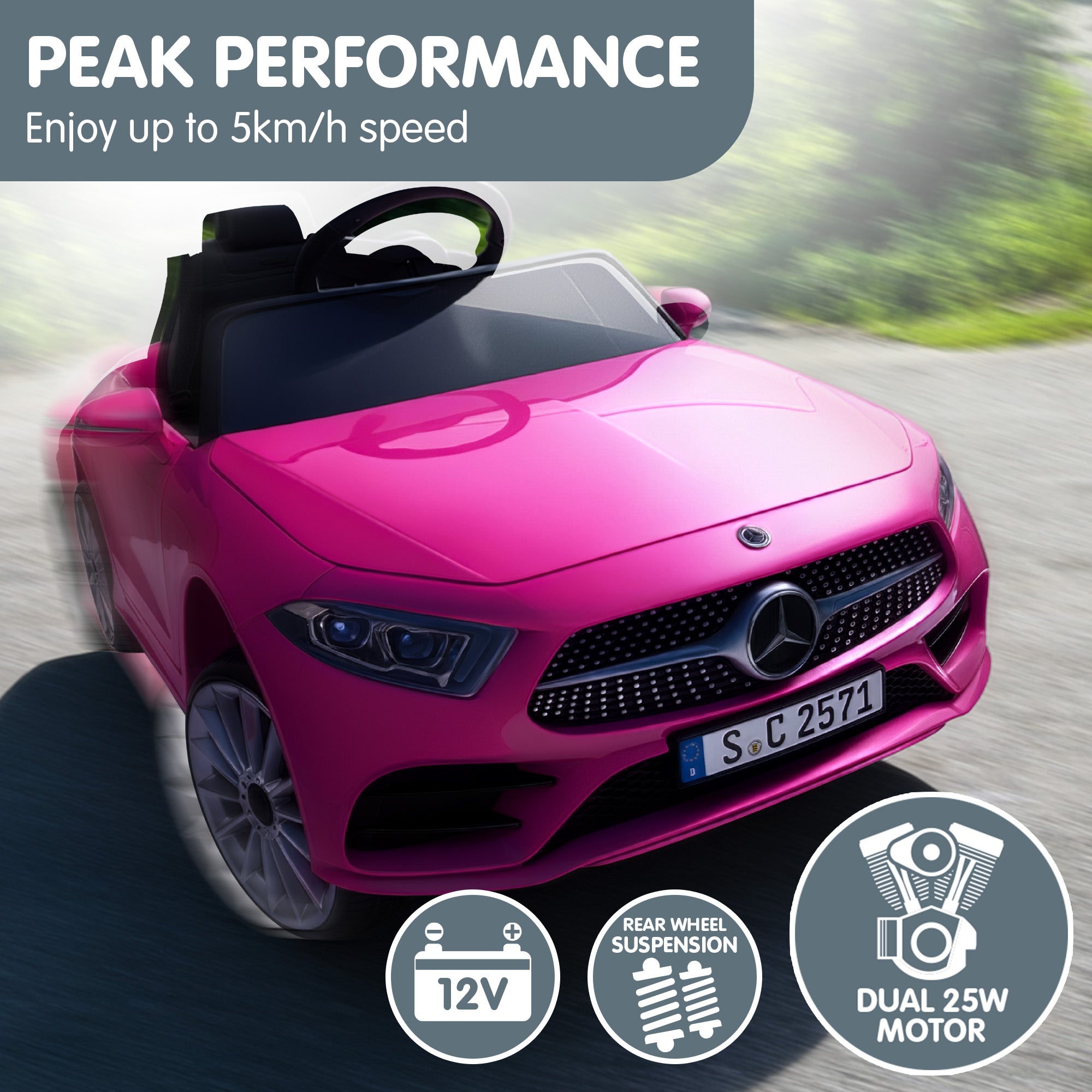 Kahuna Mercedes Benz CLS 350 Kids Electric Ride On Car with Remote Control - Pink V240-CAR-CLS-350-PK