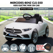 Kahuna Mercedes Benz CLS 350 Kids Electric Ride On Car with Remote Control - White V240-CAR-CLS-350-WH