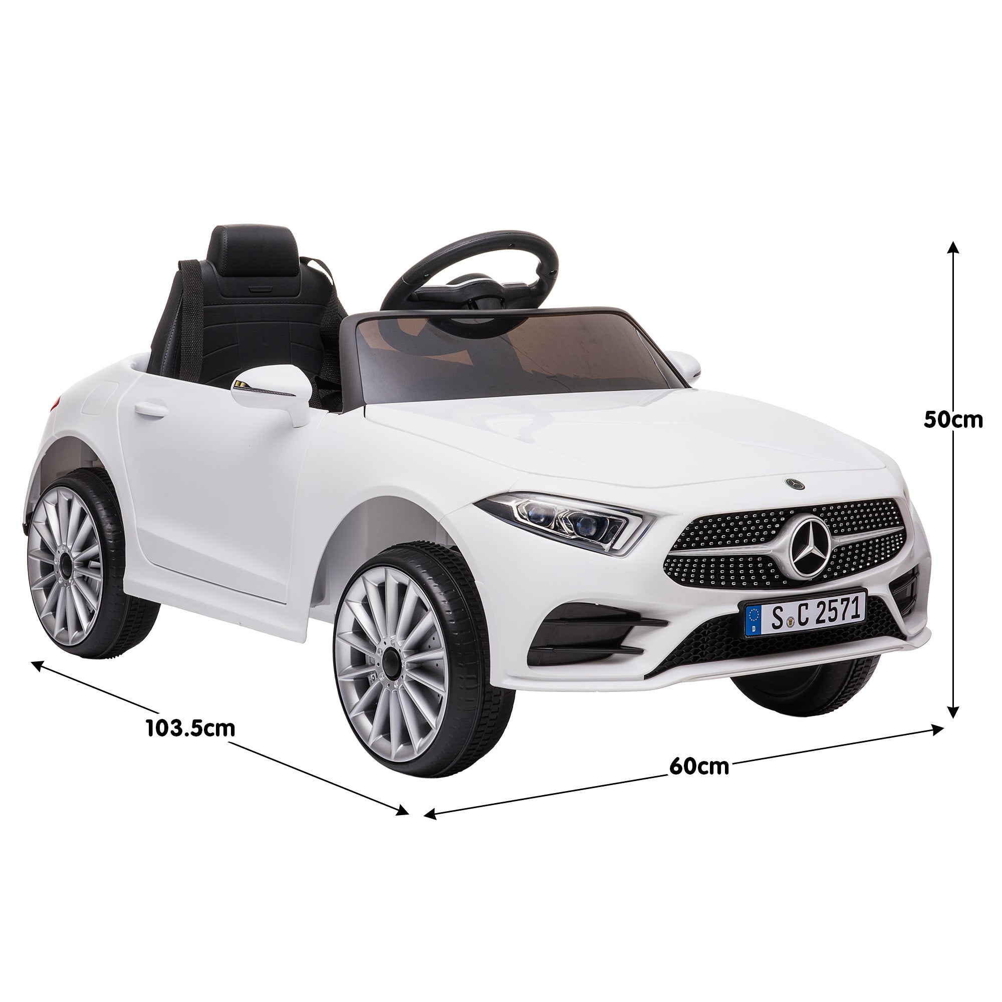 Kahuna Mercedes Benz CLS 350 Kids Electric Ride On Car with Remote Control - White V240-CAR-CLS-350-WH