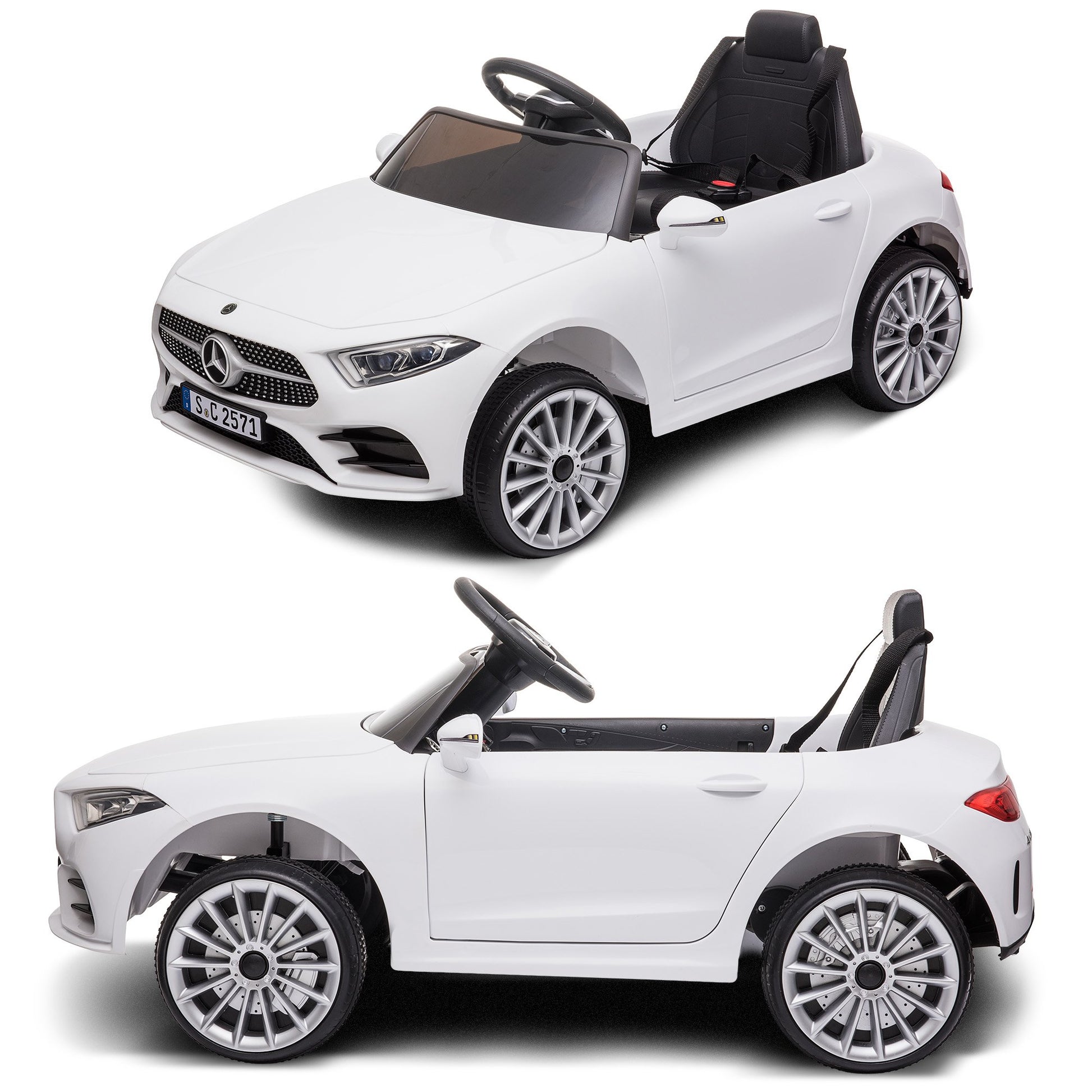 Kahuna Mercedes Benz CLS 350 Kids Electric Ride On Car with Remote Control - White V240-CAR-CLS-350-WH