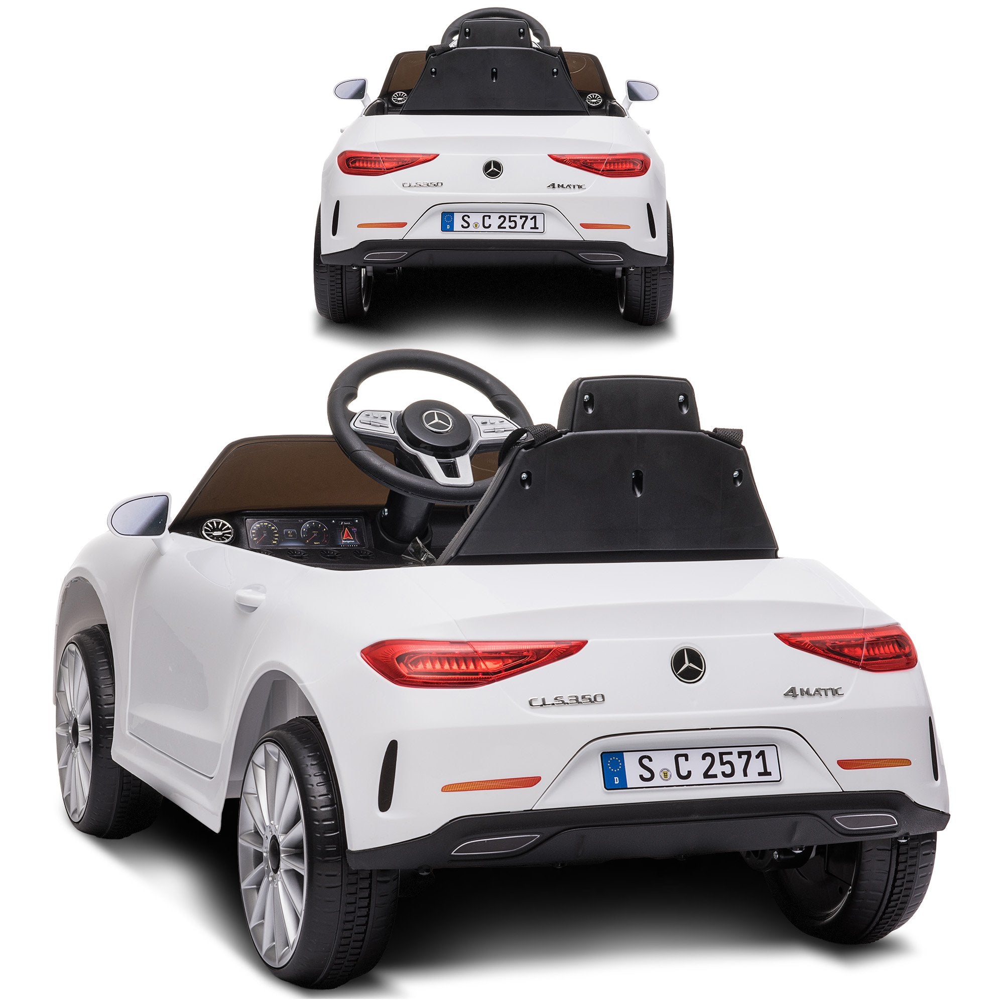 Kahuna Mercedes Benz CLS 350 Kids Electric Ride On Car with Remote Control - White V240-CAR-CLS-350-WH