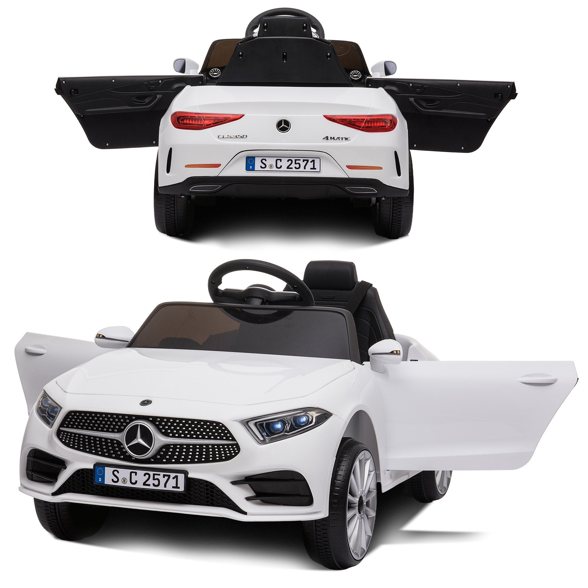 Kahuna Mercedes Benz CLS 350 Kids Electric Ride On Car with Remote Control - White V240-CAR-CLS-350-WH