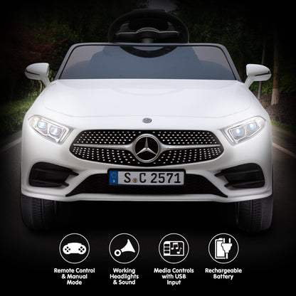 Kahuna Mercedes Benz CLS 350 Kids Electric Ride On Car with Remote Control - White V240-CAR-CLS-350-WH