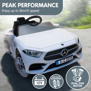 Kahuna Mercedes Benz CLS 350 Kids Electric Ride On Car with Remote Control - White V240-CAR-CLS-350-WH