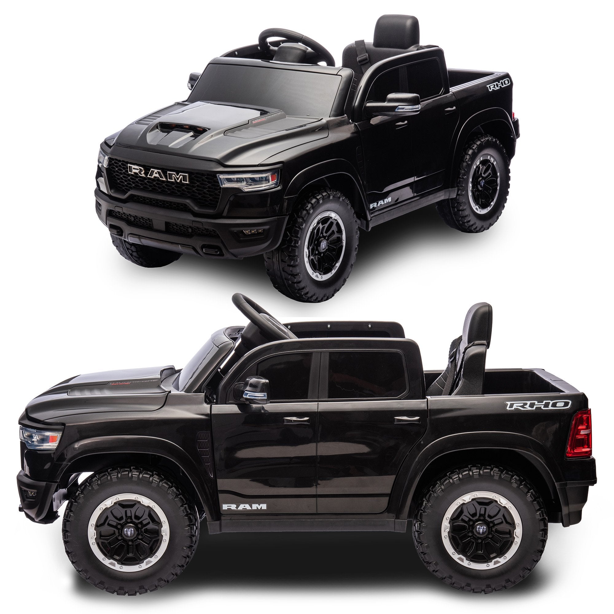 Kahuna Ram 1500 RHO Kids Electric Ride On Car with Remote Control V240-CAR-DDR-618-BK