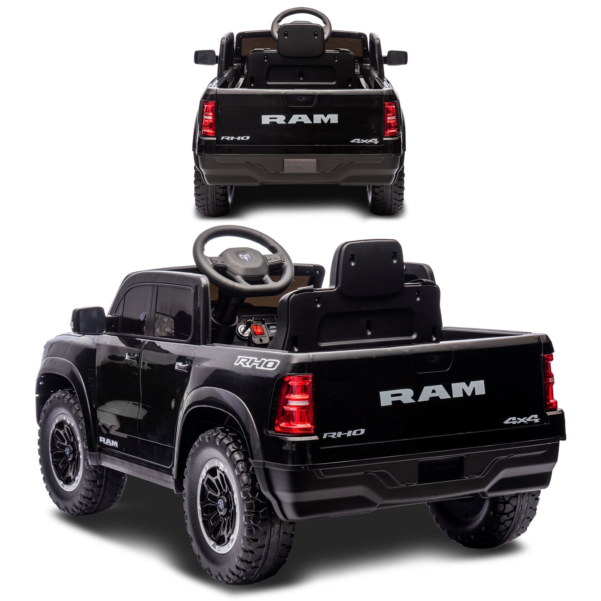 Kahuna Ram 1500 RHO Kids Electric Ride On Car with Remote Control V240-CAR-DDR-618-BK