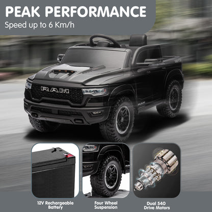 Kahuna Ram 1500 RHO Kids Electric Ride On Car with Remote Control V240-CAR-DDR-618-BK