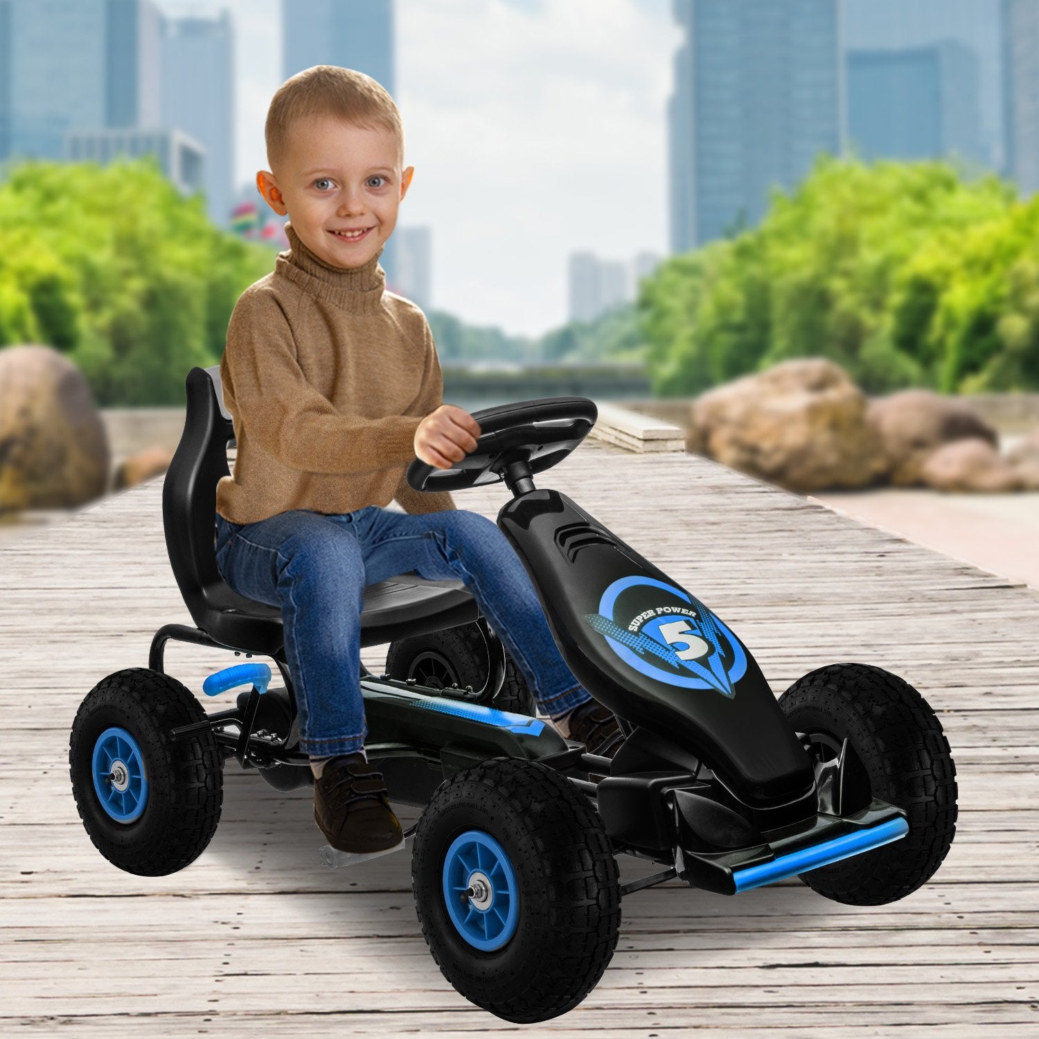 Kahuna G18 Kids Ride On Pedal Go Kart - Blue V240-CAR-G18-BU