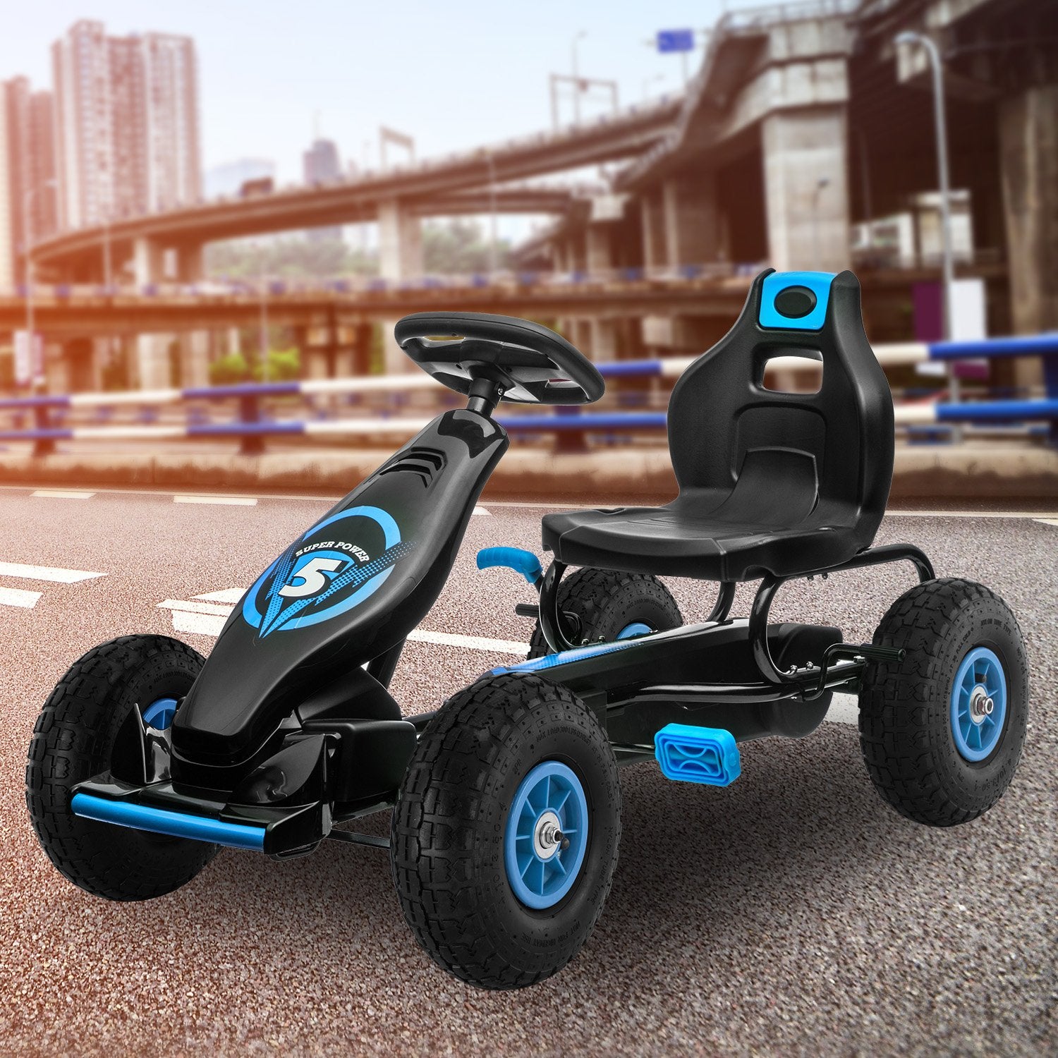 Kahuna G18 Kids Ride On Pedal Go Kart - Blue V240-CAR-G18-BU