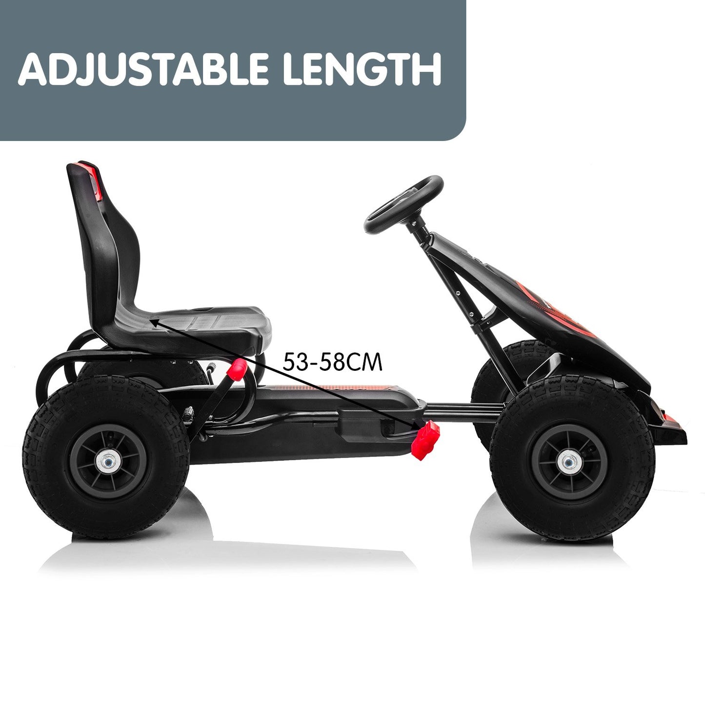 Kahuna G18 Kids Ride On Pedal Powered Go Kart Racing Style - Red V240-CAR-G18-RD