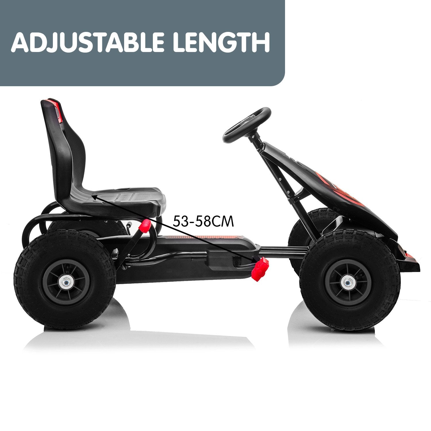 Kahuna G18 Kids Ride On Pedal Powered Go Kart Racing Style - Red V240-CAR-G18-RD