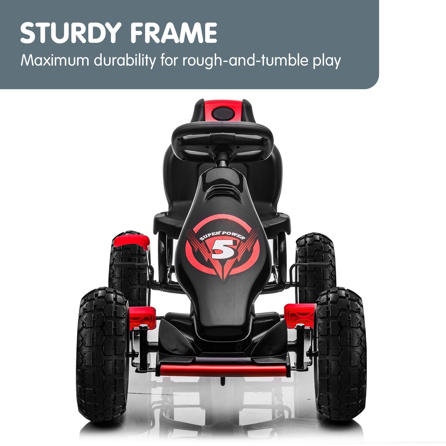 Kahuna G18 Kids Ride On Pedal Powered Go Kart Racing Style - Red V240-CAR-G18-RD