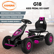 Kahuna G18 Kids Ride On Pedal Go Kart - Rose Pink V240-CAR-G18-RPK