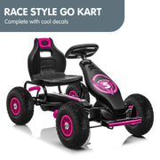 Kahuna G18 Kids Ride On Pedal Go Kart - Rose Pink V240-CAR-G18-RPK