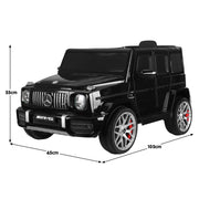Kahuna Mercedes Benz AMG Licensed G63 Kids Electric Ride On Car Remote Control Dual 25W Motors Music Player V240-CAR-G63-S306-BK