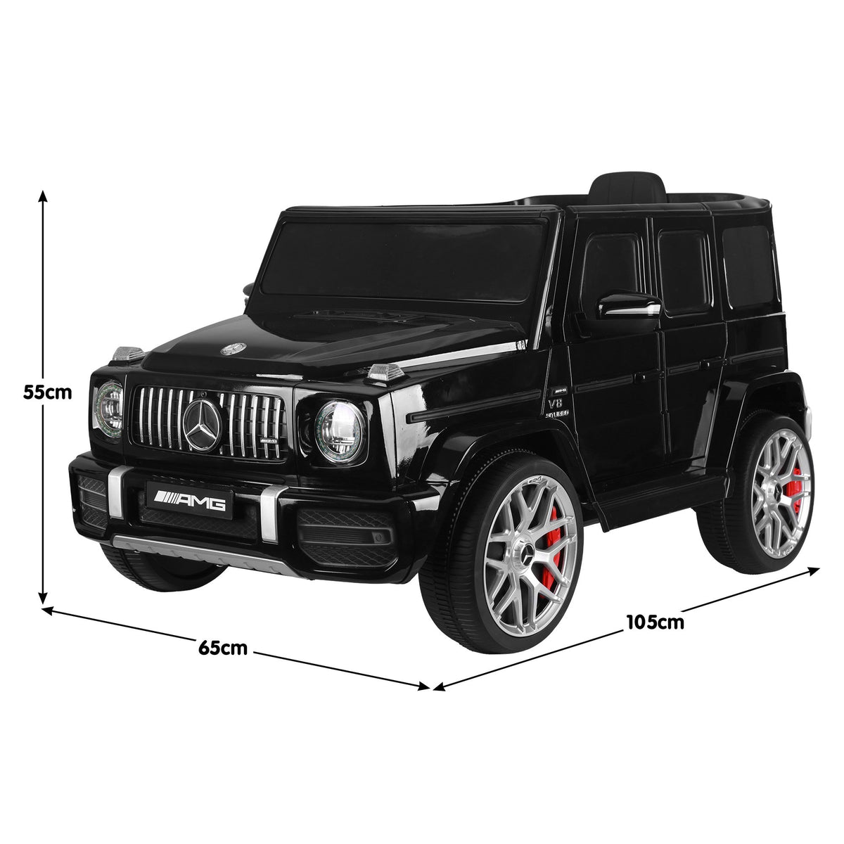 Kahuna Mercedes Benz AMG Licensed G63 Kids Electric Ride On Car Remote Control Dual 25W Motors Music Player V240-CAR-G63-S306-BK