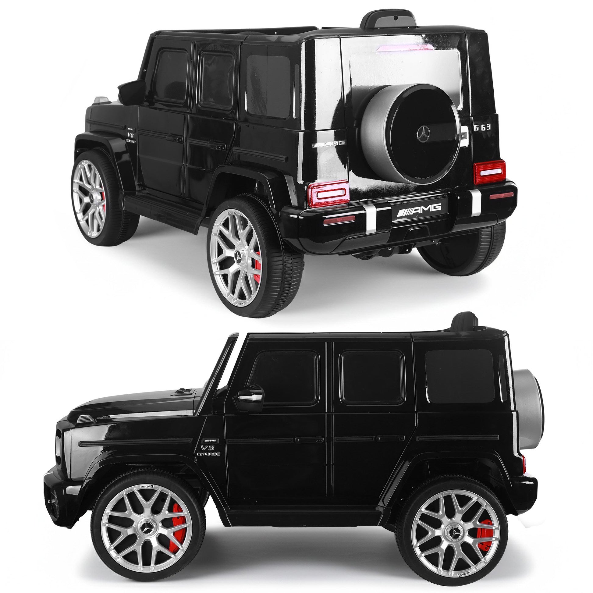 Kahuna Mercedes Benz AMG Licensed G63 Kids Electric Ride On Car Remote Control Dual 25W Motors Music Player V240-CAR-G63-S306-BK
