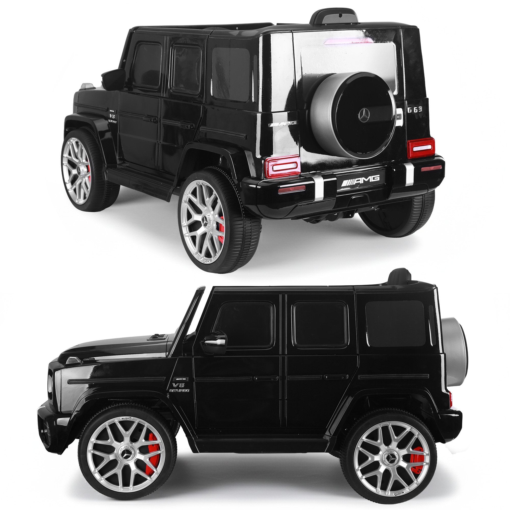 Kahuna Mercedes Benz AMG Licensed G63 Kids Electric Ride On Car Remote Control Dual 25W Motors Music Player V240-CAR-G63-S306-BK