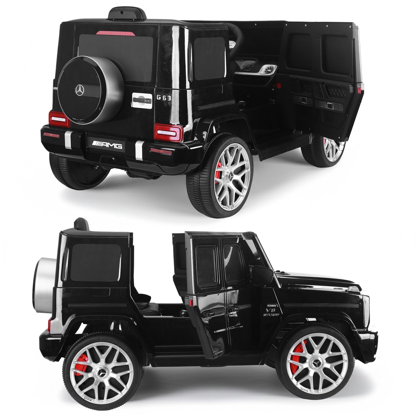 Kahuna Mercedes Benz AMG Licensed G63 Kids Electric Ride On Car Remote Control Dual 25W Motors Music Player V240-CAR-G63-S306-BK