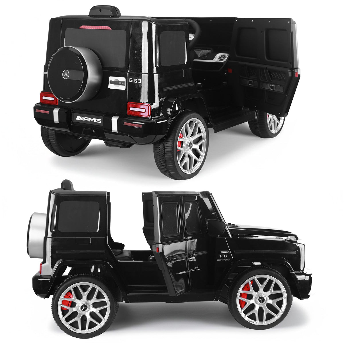 Kahuna Mercedes Benz AMG Licensed G63 Kids Electric Ride On Car Remote Control Dual 25W Motors Music Player V240-CAR-G63-S306-BK