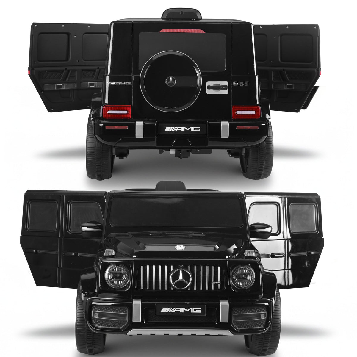 Kahuna Mercedes Benz AMG Licensed G63 Kids Electric Ride On Car Remote Control Dual 25W Motors Music Player V240-CAR-G63-S306-BK