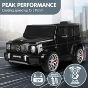 Kahuna Mercedes Benz AMG Licensed G63 Kids Electric Ride On Car Remote Control Dual 25W Motors Music Player V240-CAR-G63-S306-BK