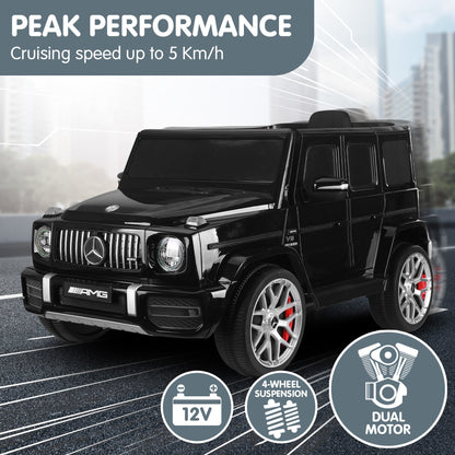 Kahuna Mercedes Benz AMG Licensed G63 Kids Electric Ride On Car Remote Control Dual 25W Motors Music Player V240-CAR-G63-S306-BK
