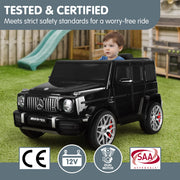 Kahuna Mercedes Benz AMG Licensed G63 Kids Electric Ride On Car Remote Control Dual 25W Motors Music Player V240-CAR-G63-S306-BK