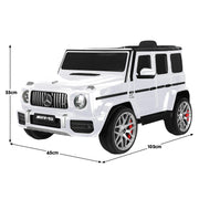 Kahuna Mercedes Benz AMG G63 Kids Electric Ride On Car w/ Remote Control - White V240-CAR-G63-S306-WH