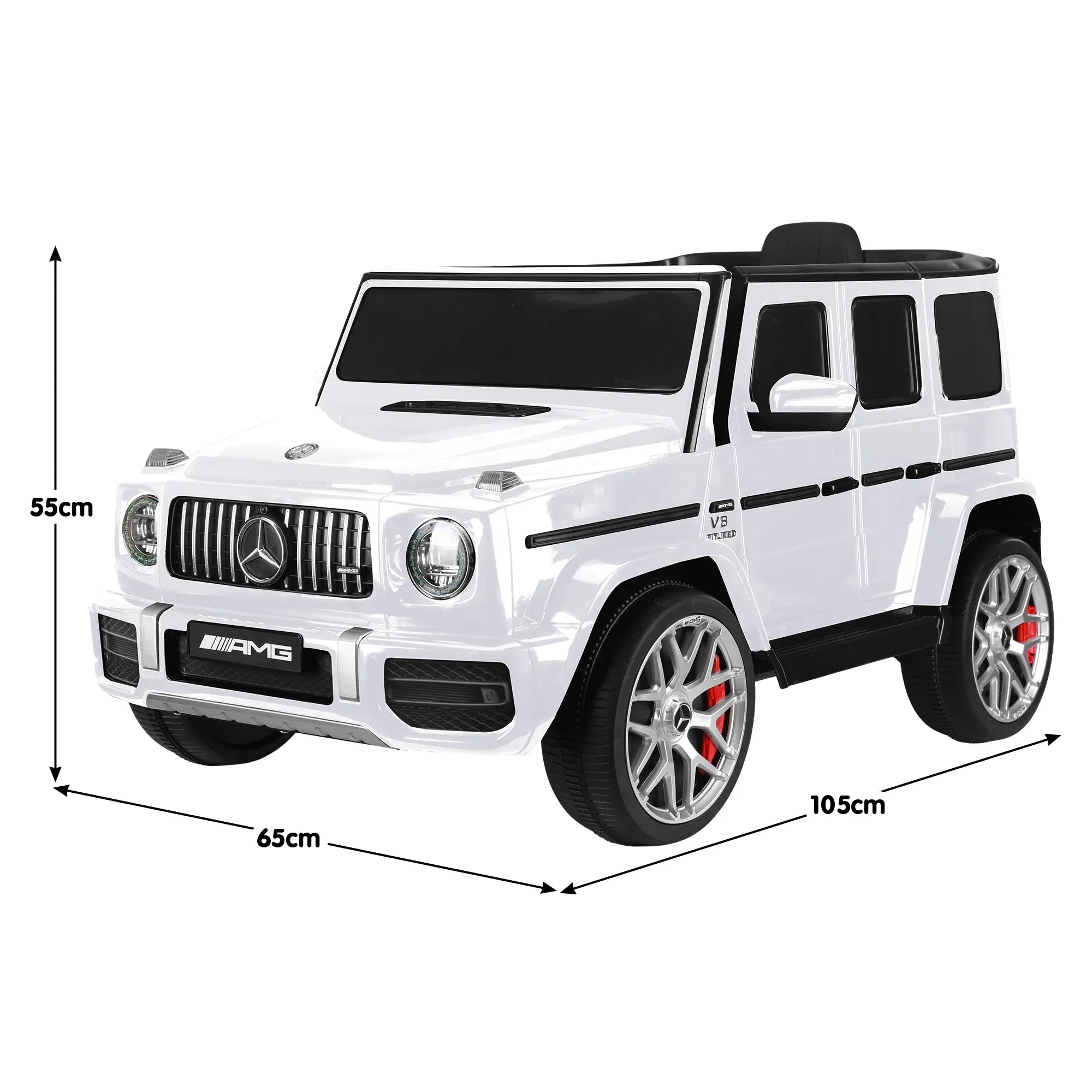 Kahuna Mercedes Benz AMG G63 Kids Electric Ride On Car w/ Remote Control - White V240-CAR-G63-S306-WH
