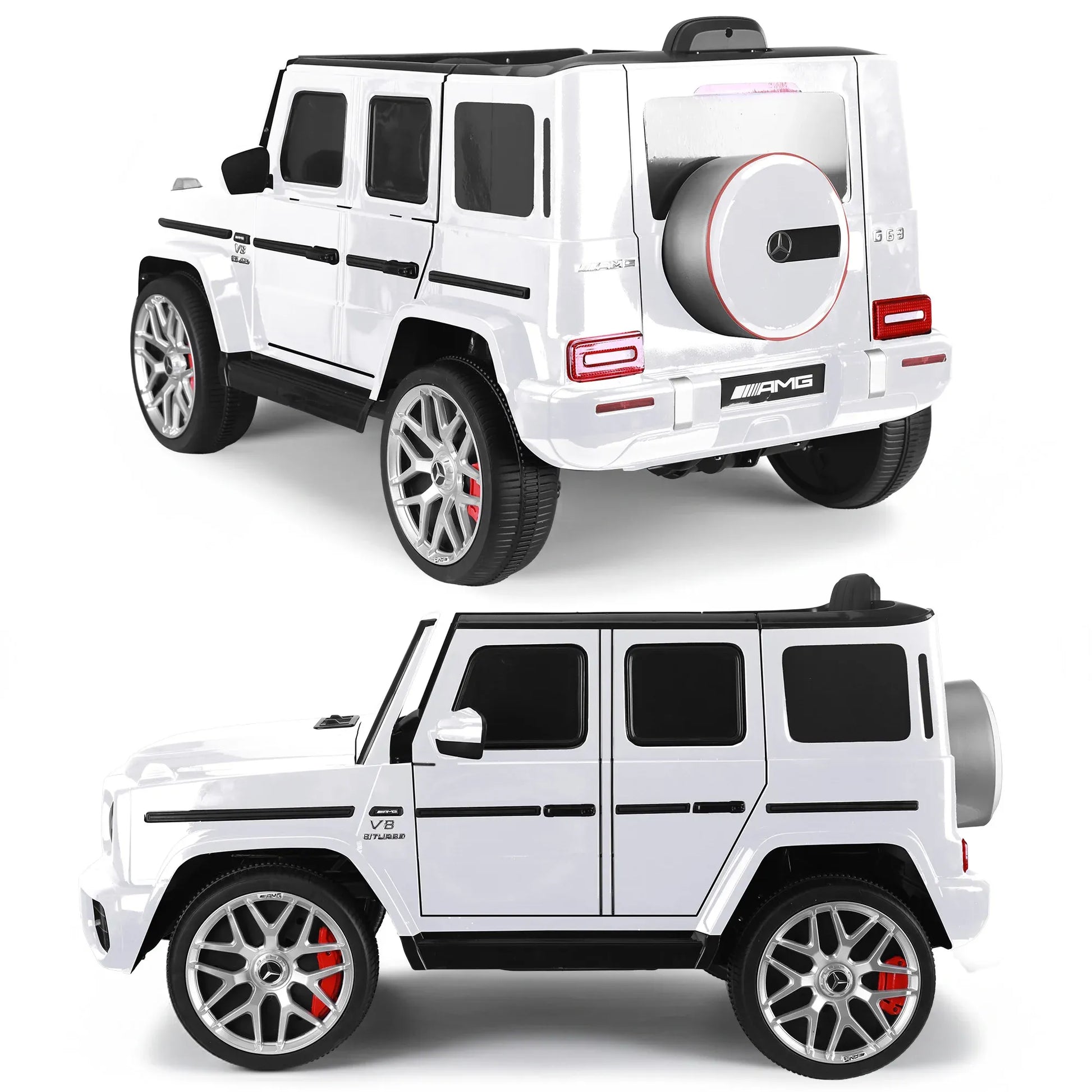 Kahuna Mercedes Benz AMG G63 Kids Electric Ride On Car w/ Remote Control - White V240-CAR-G63-S306-WH