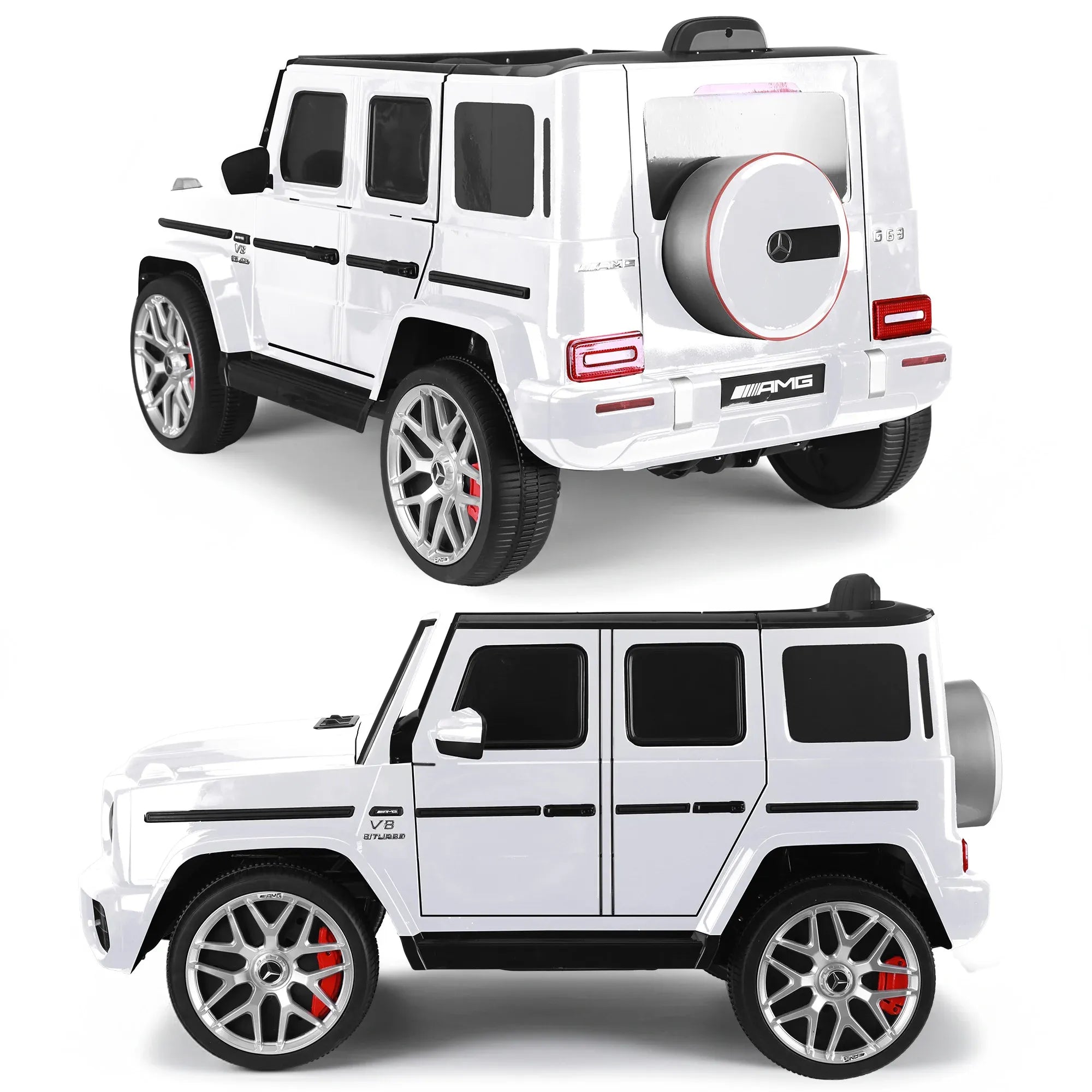 Kahuna Mercedes Benz AMG G63 Kids Electric Ride On Car w/ Remote Control - White V240-CAR-G63-S306-WH