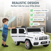 Kahuna Mercedes Benz AMG G63 Kids Electric Ride On Car w/ Remote Control - White V240-CAR-G63-S306-WH