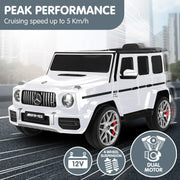 Kahuna Mercedes Benz AMG G63 Kids Electric Ride On Car w/ Remote Control - White V240-CAR-G63-S306-WH