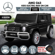Kahuna Mercedes Benz AMG G63 Kids Electric Two Seater Ride On Car with Remote Control V240-CAR-G63-S307-BK
