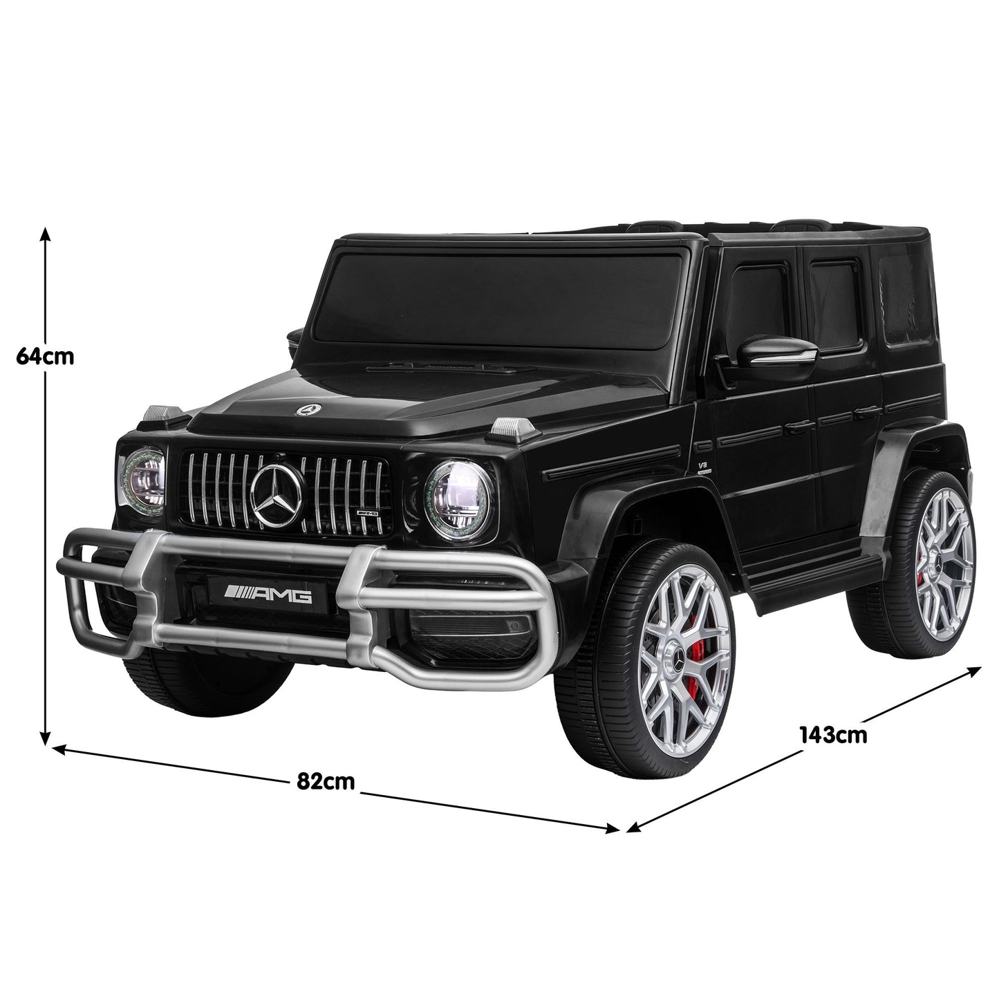 Kahuna Mercedes Benz AMG G63 Kids Electric Two Seater Ride On Car with Remote Control V240-CAR-G63-S307-BK