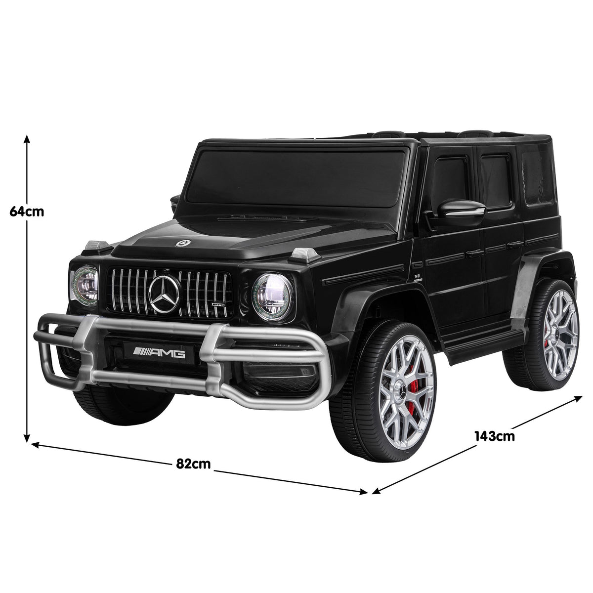 Kahuna Mercedes Benz AMG G63 Kids Electric Two Seater Ride On Car with Remote Control V240-CAR-G63-S307-BK
