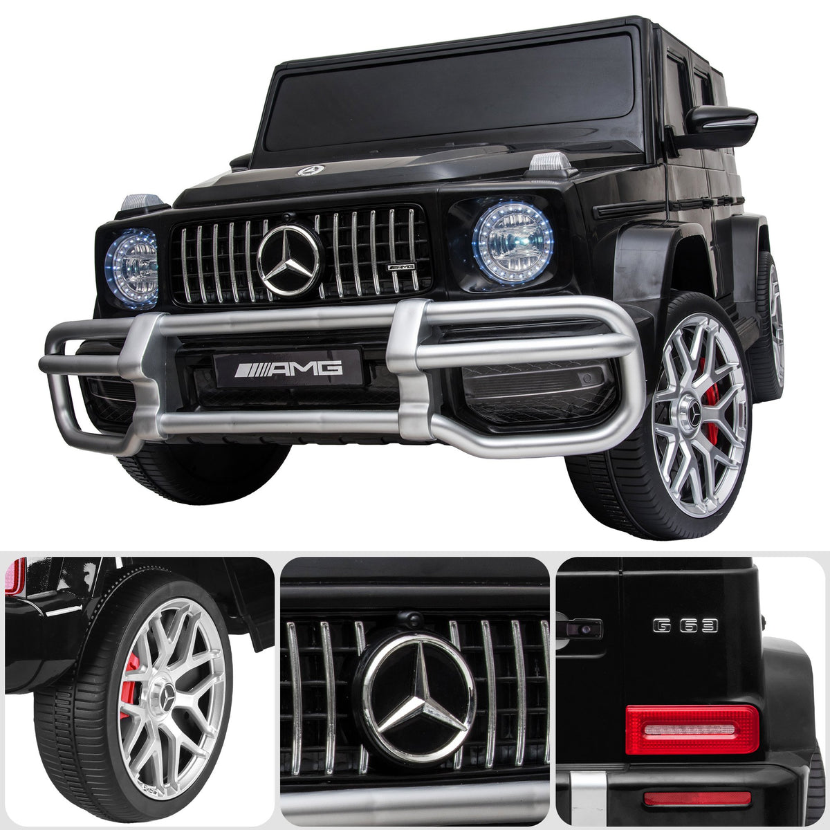 Kahuna Mercedes Benz AMG G63 Kids Electric Two Seater Ride On Car with Remote Control V240-CAR-G63-S307-BK