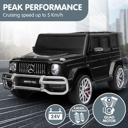 Kahuna Mercedes Benz AMG G63 Kids Electric Two Seater Ride On Car with Remote Control V240-CAR-G63-S307-BK