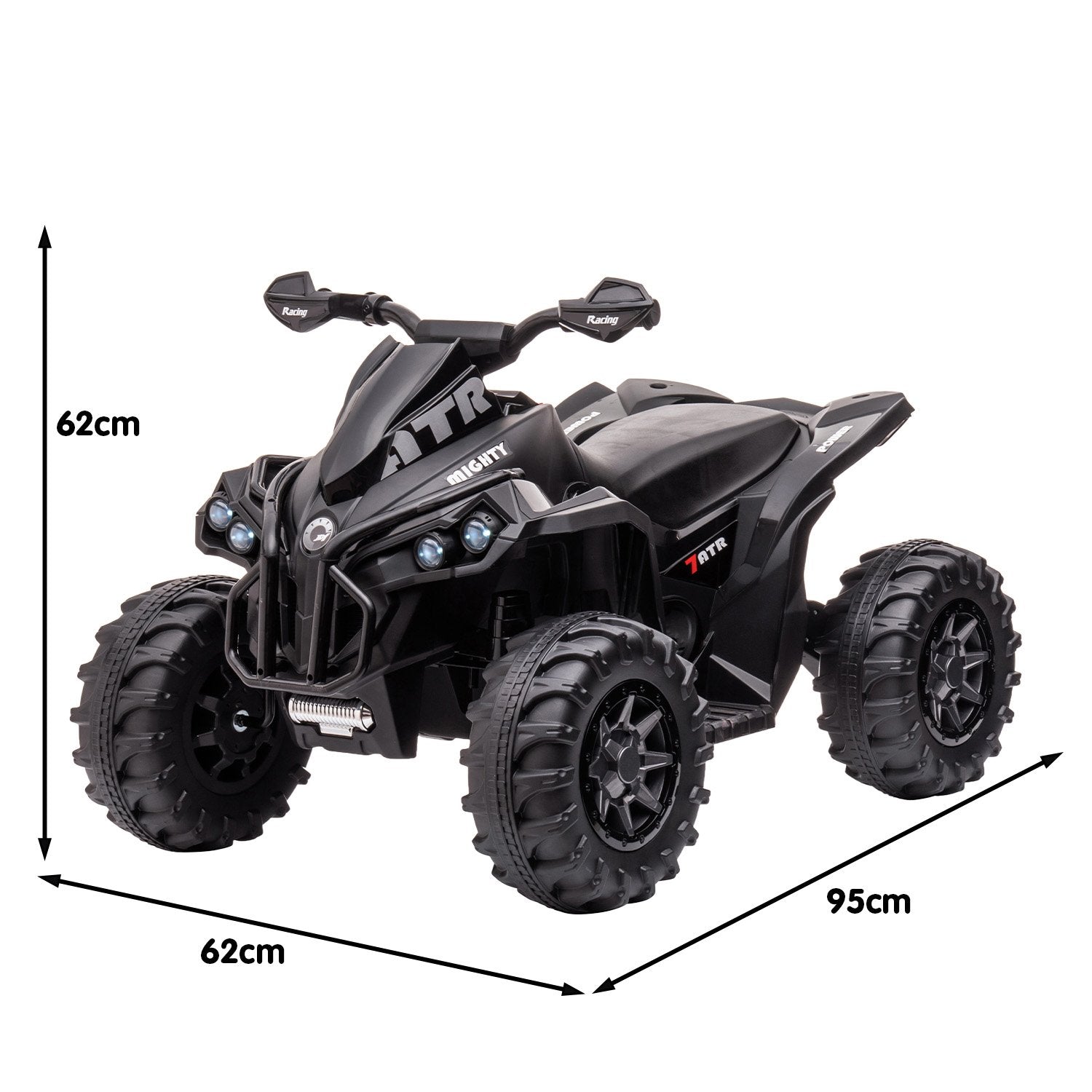 Kahuna GTS99 Kids Electric Ride On Quad Bike Toy ATV 50W - Black V240-CAR-GTS-1199-BK