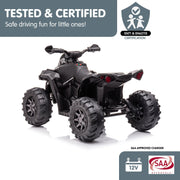 Kahuna GTS99 Kids Electric Ride On Quad Bike Toy ATV 50W - Black V240-CAR-GTS-1199-BK