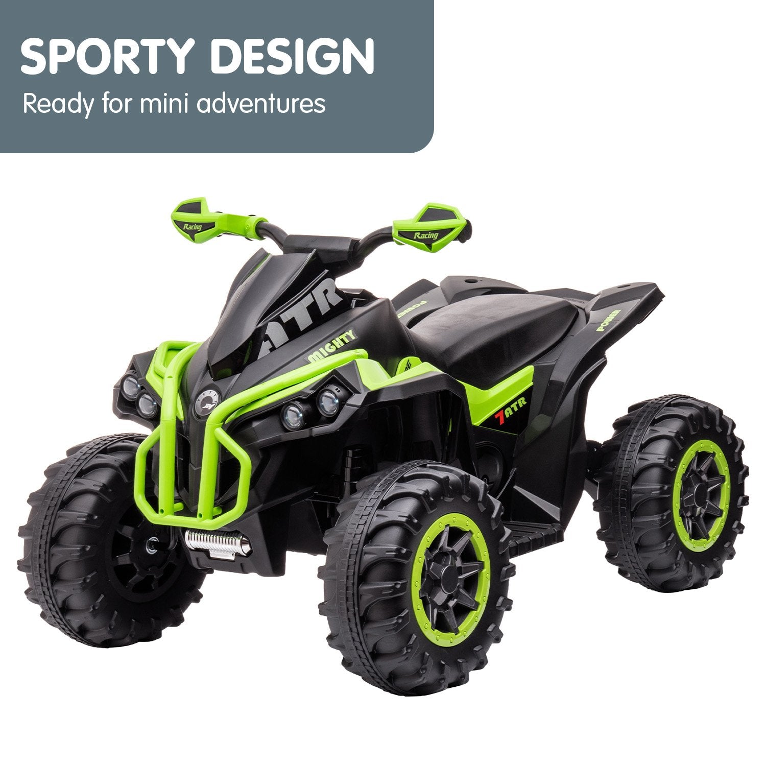 Kahuna GTS99 Kids Electric Ride On Quad Bike Toy ATV 50W - Green V240-CAR-GTS-1199-GN