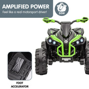 Kahuna GTS99 Kids Electric Ride On Quad Bike Toy ATV 50W - Green V240-CAR-GTS-1199-GN