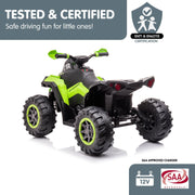 Kahuna GTS99 Kids Electric Ride On Quad Bike Toy ATV 50W - Green V240-CAR-GTS-1199-GN