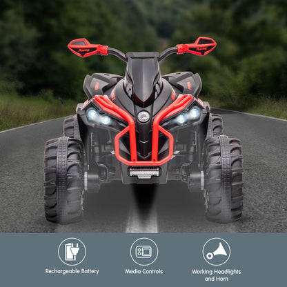 Kahuna GTS99 Kids Electric Ride On Quad Bike Toy ATV 50W - Red V240-CAR-GTS-1199-RD