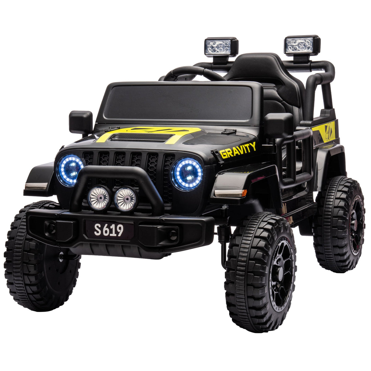 Kahuna S619 Gravity Kids Electric Ride On Car - Black V240-CAR-KAH-S619-BK