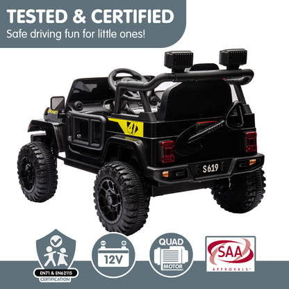 Kahuna S619 Gravity Kids Electric Ride On Car - Black V240-CAR-KAH-S619-BK