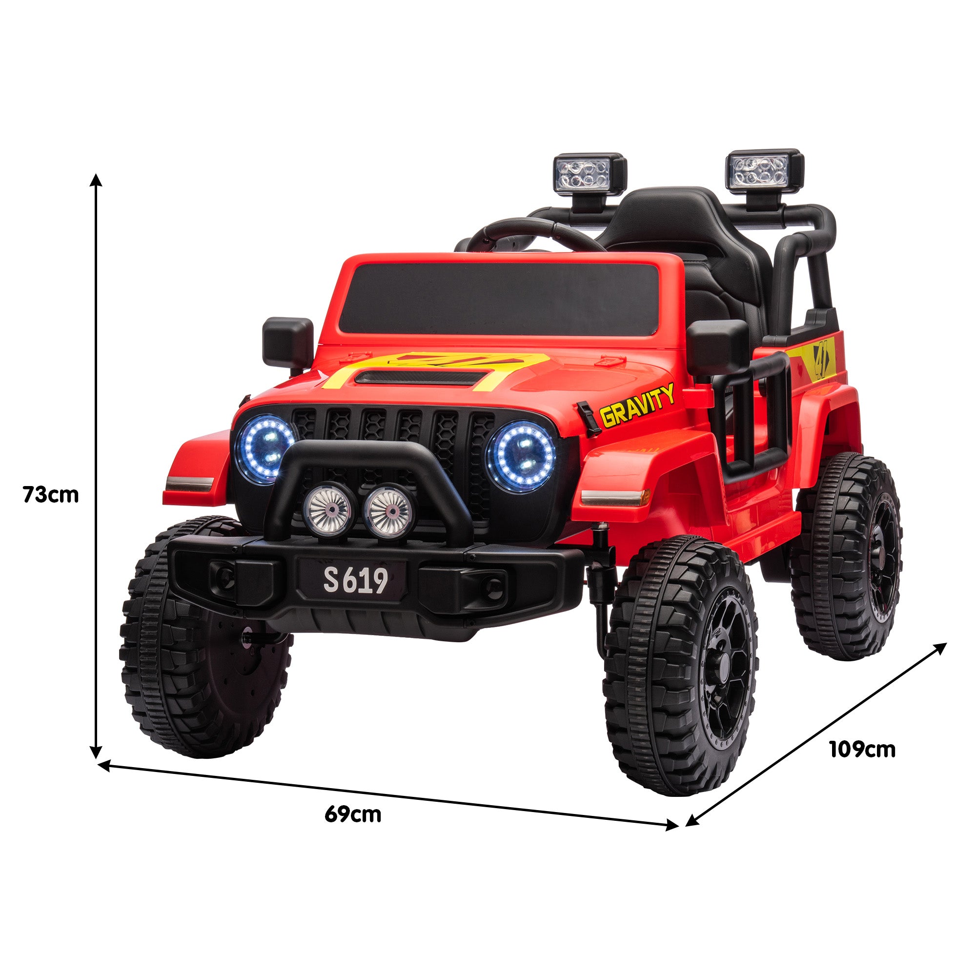 Kahuna S619 Gravity Kids Electric Ride On Car - Red V240-CAR-KAH-S619-RD