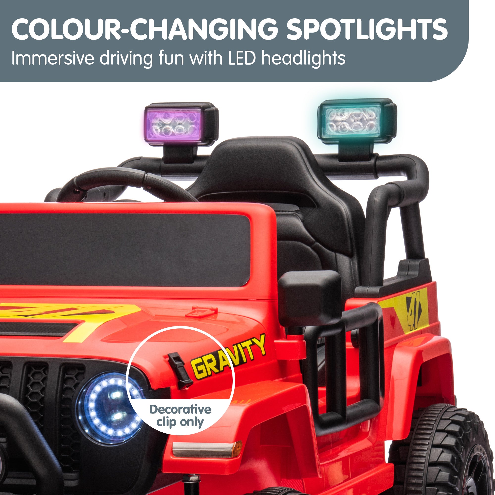 Kahuna S619 Gravity Kids Electric Ride On Car - Red V240-CAR-KAH-S619-RD